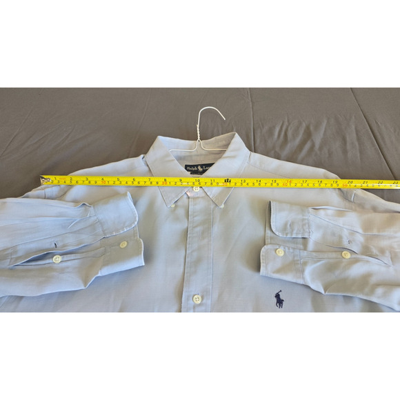 Ralph Lauren Blake Shirt Men L Blue Silk Linen Long Sleeve Button Down Old Money - Picture 4 of 5